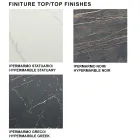 Esstischplatte aus Laminat und Untergestell aus Stahl, hergestellt in Italien – Ezzellino Viadurini