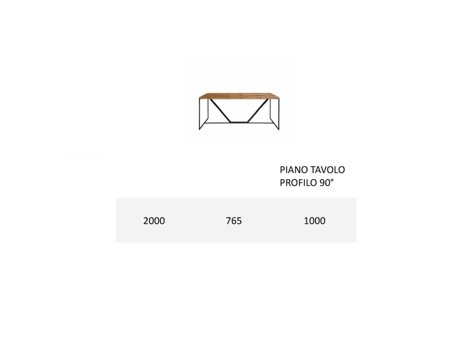 Esstischplatte aus massiver Tischlerplatte Made in Italy - Adelio Viadurini