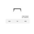 Esstischplatte aus MDF mit oberem Einsatz Made in Italy - Abisso Viadurini