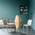 Moderner klappbarer Esstisch aus Holz und Metall Made in Italy - Menelao Viadurini