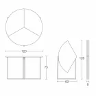 Moderner klappbarer Esstisch aus Holz und Metall Made in Italy - Menelao Viadurini