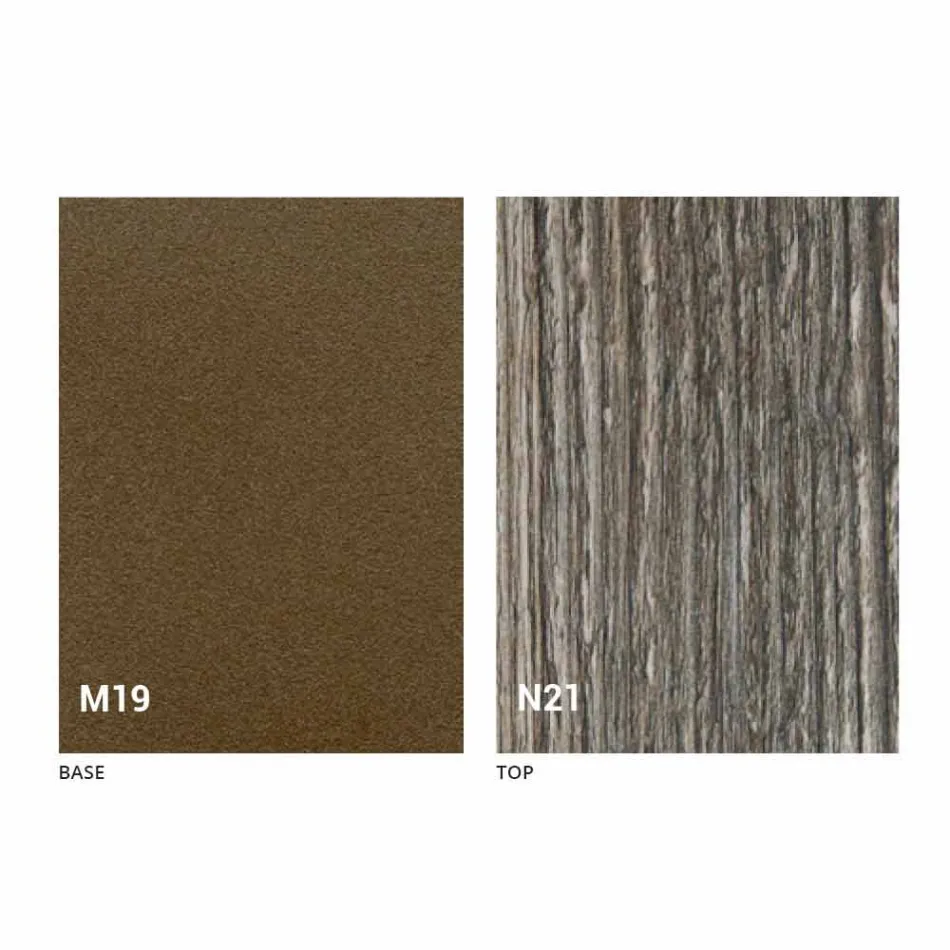 Moderner klappbarer Esstisch aus Holz und Metall Made in Italy - Menelao Viadurini