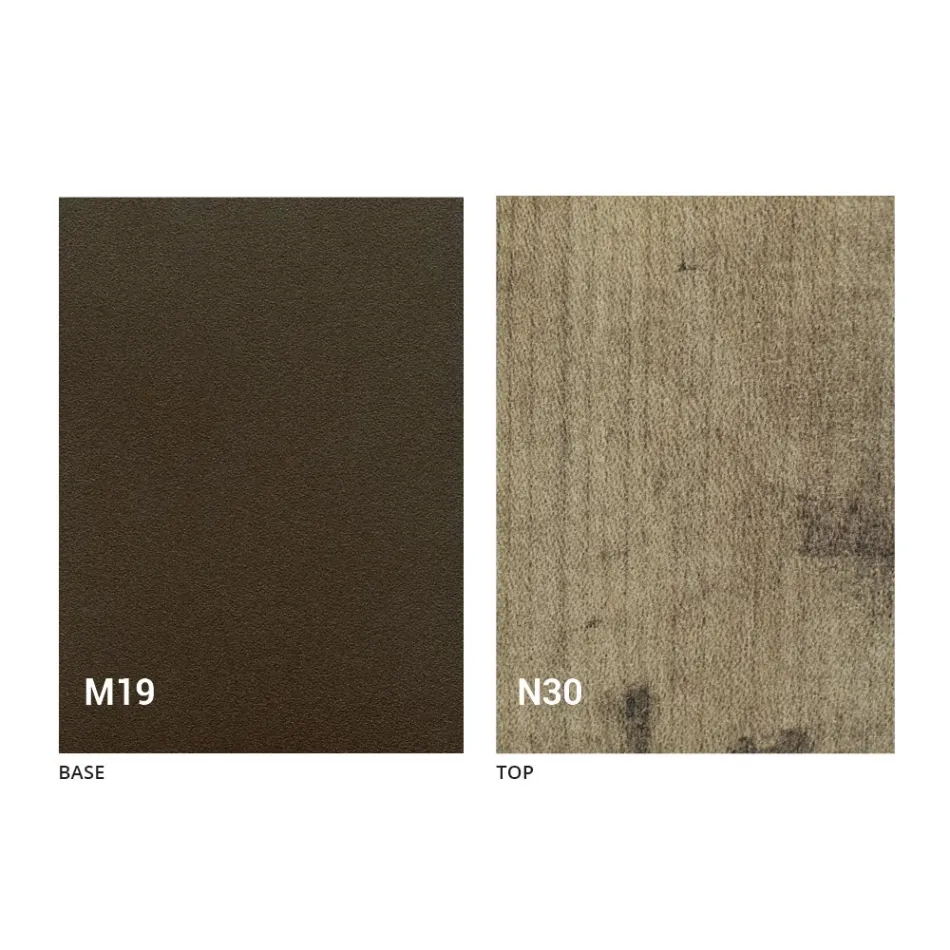 Moderner klappbarer Esstisch aus Holz und Metall Made in Italy - Menelao Viadurini