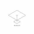 Quadratischer Esstisch aus extraleichtem Glas und Metall Made in Italy - Dolce Viadurini