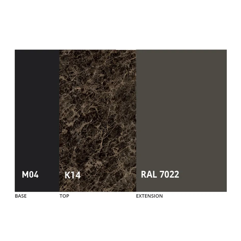 Runder ausziehbarer Esstisch aus Laminam Keramik Made in Italy - Lupetto Viadurini