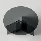 Runder Esstisch mit Sockel und Glasplatte Made in Italy - Charles Viadurini