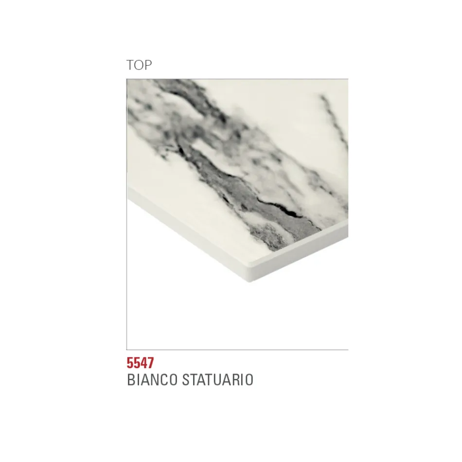 Runder Esstisch mit geschichteter HPL-Platte, hergestellt in Italien – Lingotto Viadurini