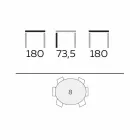 Runder Esstisch aus poliertem Steinzeug und Holz Made in Italy - Madame Viadurini