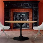 Runder Esstisch aus HPL-Laminat und Aluminium, hergestellt in Italien – Dollars Viadurini