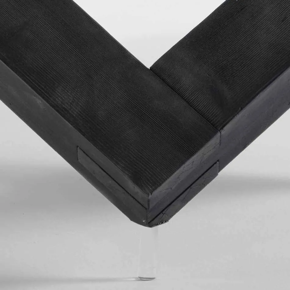 Runder Esstisch aus Holz mit Glasplatte Bao, modernes Design Viadurini