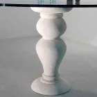 runder Esstisch aus Stein und Kristall Ödipus, klassisches Design Viadurini