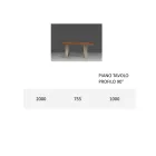 Esstischstruktur aus Eisen und Massivholz Made in Italy - Romino Viadurini