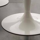 Topeka weißer runder Esstisch, modernes Design Viadurini