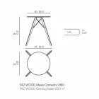 Runder Esstisch aus Holz und HPL-Platte, 4 Stück - Faz Wood von Vondom Viadurini