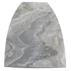 Ausziehbarer Wohnzimmertisch mit tonnenförmiger Platte aus Keramik, hergestellt in Italien – Gläser Viadurini