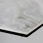 Ausziehbarer Wohnzimmertisch mit tonnenförmiger Platte aus Keramik, hergestellt in Italien – Gläser Viadurini