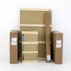 Ausziehbarer Wohnzimmertisch mit tonnenförmiger Platte aus Keramik, hergestellt in Italien – Gläser Viadurini