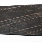 Ausziehbarer Wohnzimmertisch mit tonnenförmiger Platte aus Keramik, hergestellt in Italien – Gläser Viadurini