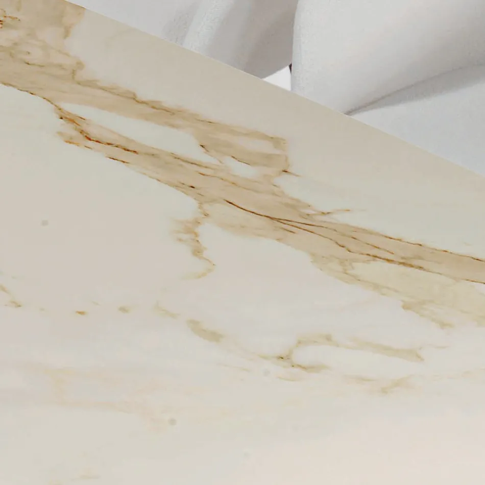 Fester Wohnzimmertisch mit Holzgestell, hergestellt in Italien – Equatore Viadurini