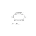 Fester Wohnzimmertisch mit tonnenförmiger Platte aus Keramik, hergestellt in Italien – Gläser Viadurini