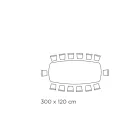 Fester Wohnzimmertisch mit tonnenförmiger Platte aus Keramik, hergestellt in Italien – Gläser Viadurini