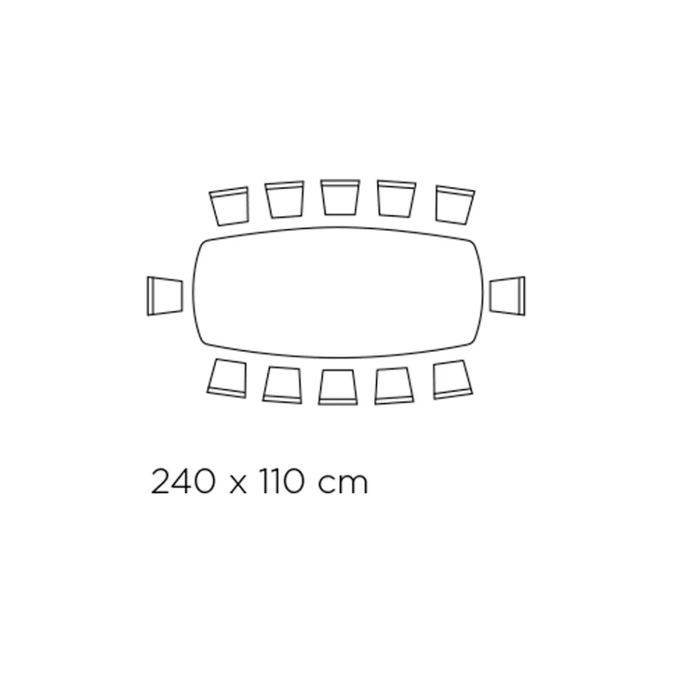 Fester Wohnzimmertisch mit Keramikplatte, hergestellt in Italien – Feiertage Viadurini