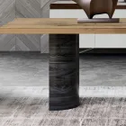 Moderner Wohnbereichtisch aus Massivholz, hergestellt in Italien – Catrin Viadurini