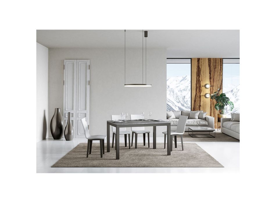 Design-Tisch mit Holzplatte, ausziehbar bis 440 cm, hergestellt in Italien – Foxy Viadurini