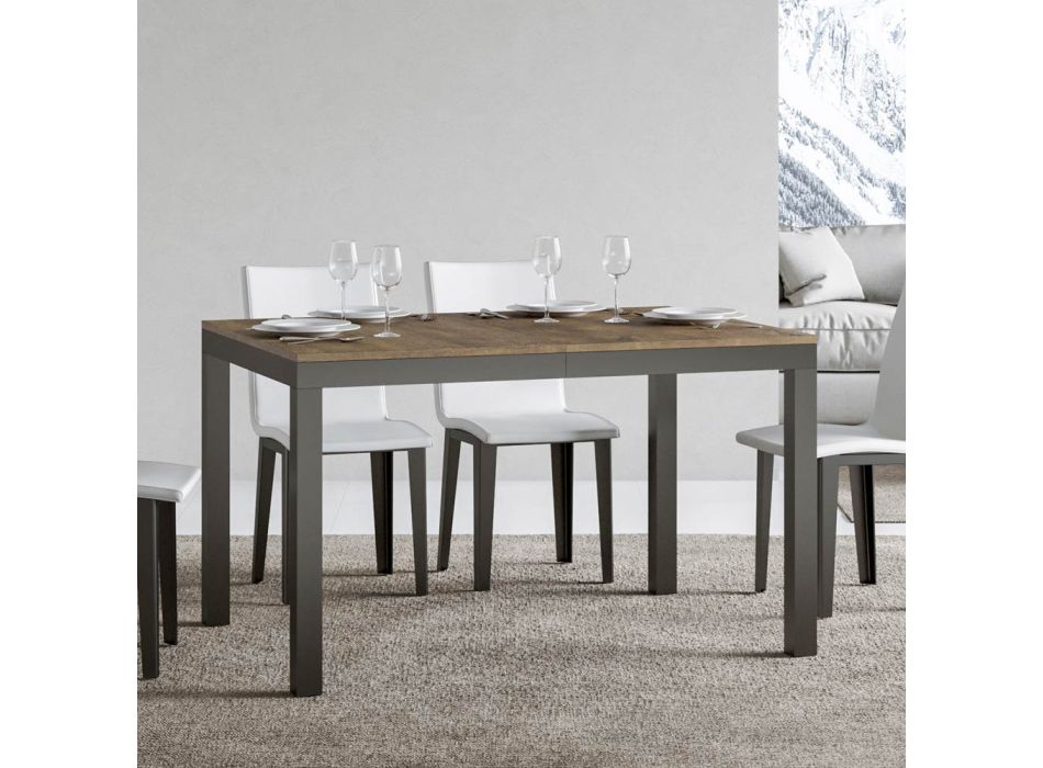 Design-Tisch mit Holzplatte, ausziehbar bis 440 cm, hergestellt in Italien – Foxy Viadurini