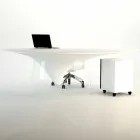 Designtisch mit Kristallfuß, hergestellt in Italien von Teggiano Viadurini