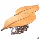 Designer Tisch Eiche furniert und Nussbaumholz Fenice Viadurini