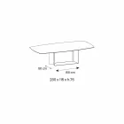 Designtisch aus Matt Noir Desir Keramik und Metall Made in Italy - Dunkelbraun Viadurini