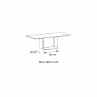 Designtisch aus Matt Noir Desir Keramik und Metall Made in Italy - Dunkelbraun Viadurini