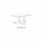 Designtisch aus Matt Noir Desir Keramik und Metall Made in Italy - Dunkelbraun Viadurini