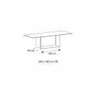 Designtisch aus Matt Noir Desir Keramik und Metall Made in Italy - Dunkelbraun Viadurini