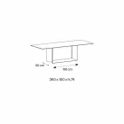 Designtisch aus Matt Noir Desir Keramik und Metall Made in Italy - Dunkelbraun Viadurini