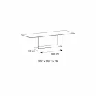 Designtisch aus Matt Noir Desir Keramik und Metall Made in Italy - Dunkelbraun Viadurini