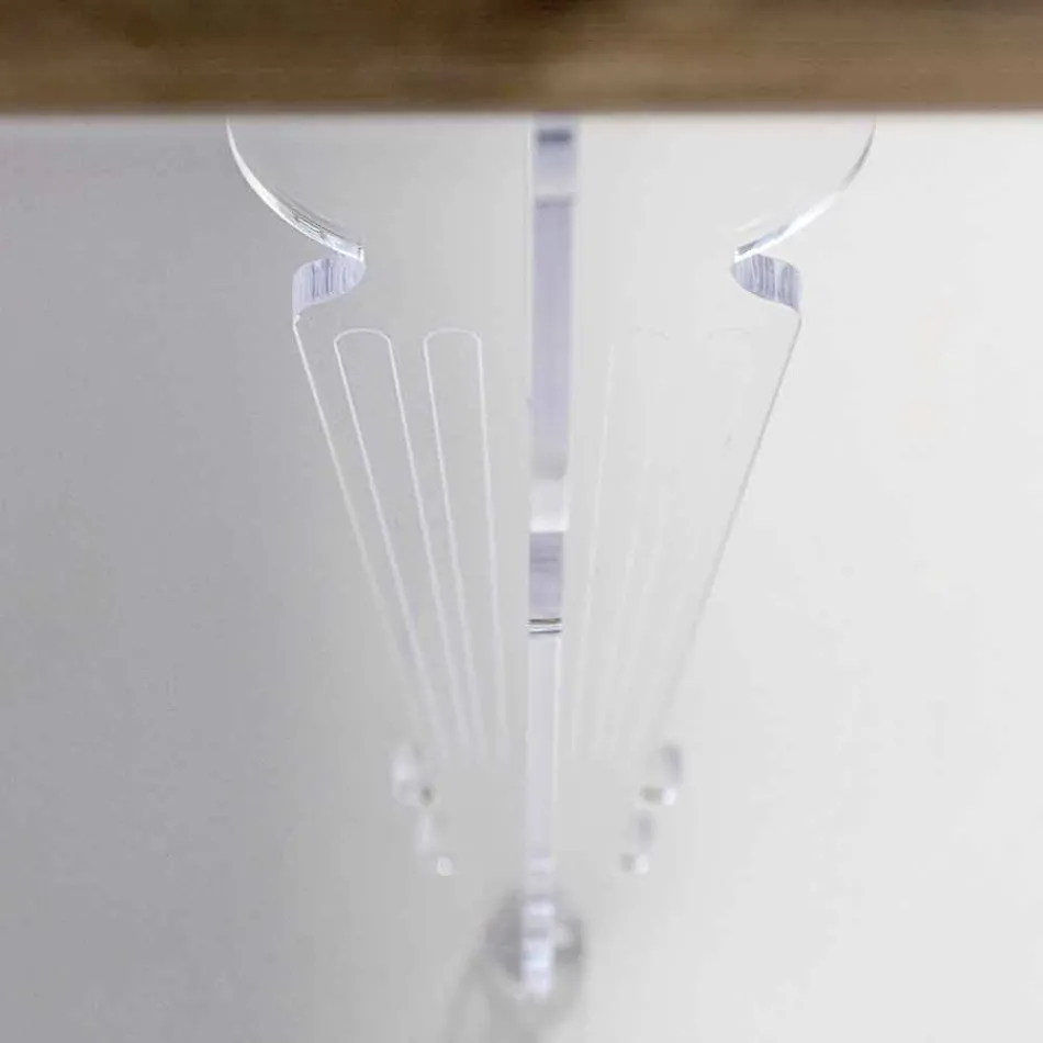 Designtisch aus Tannenholz und Plexiglas aus Italien, Castro Viadurini