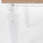 Designtisch aus Tannenholz und Plexiglas aus Italien, Castro Viadurini