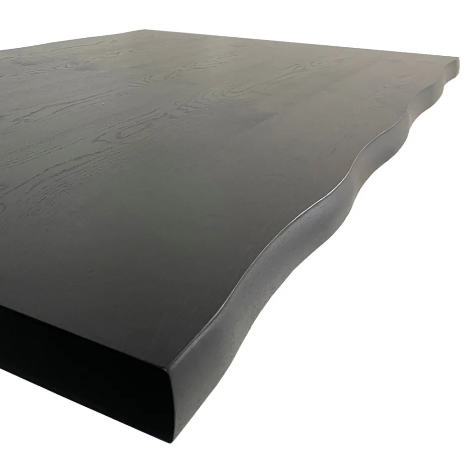 Designtisch aus furniertem Holz und Stahl, hergestellt in Italien – Dalmata Viadurini