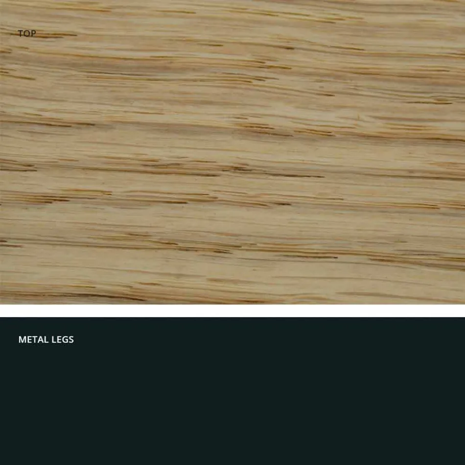 Designtisch aus Massivholz hergestellt in Italien, Wilmer Viadurini