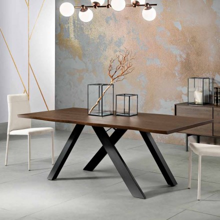 Designtisch aus Massivholz hergestellt in Italien, Wilmer Viadurini