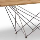 Moderner Designtisch mit Holzplatte und Metallgestell, Esperia Viadurini