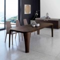 Moderner Designtisch aus Holz, hergestellt in Italien von Hand Holz