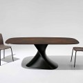 Moderner Designtisch aus Glaskeramik made in Italy, Clark