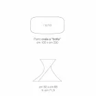 Moderner Glastisch aus Keramik, hergestellt in Italien, Clark Viadurini