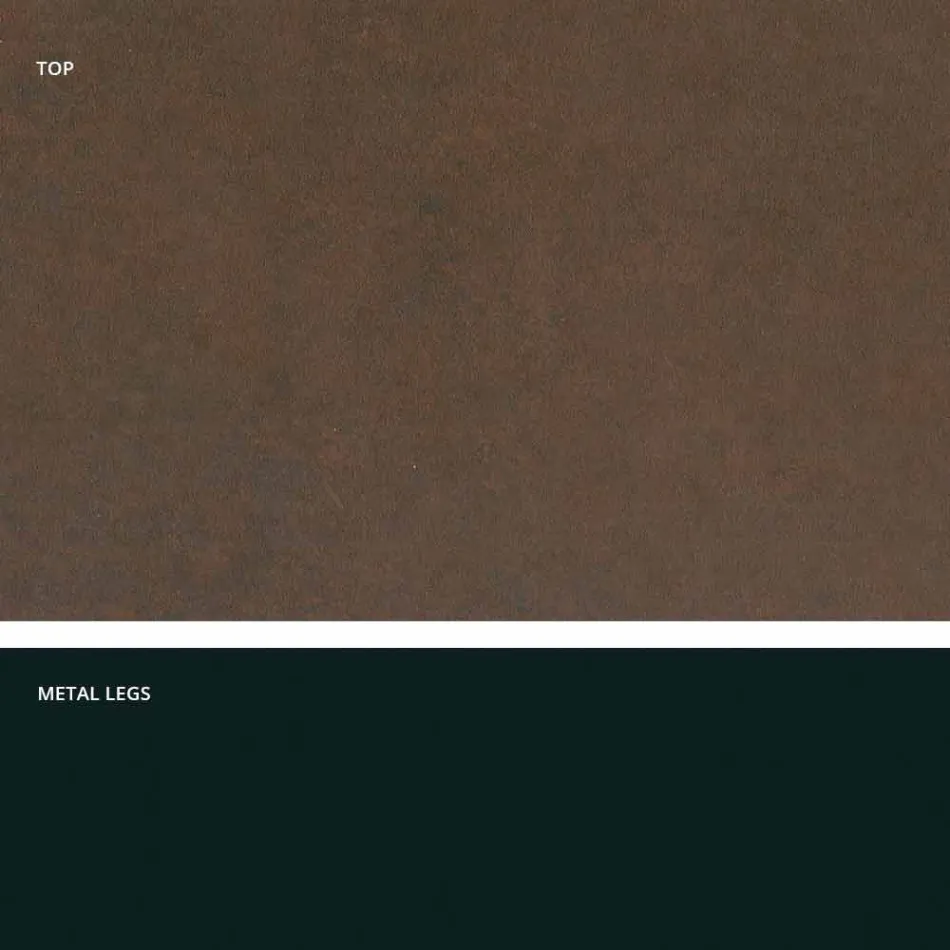 Moderner Glastisch aus Keramik, hergestellt in Italien, Clark Viadurini