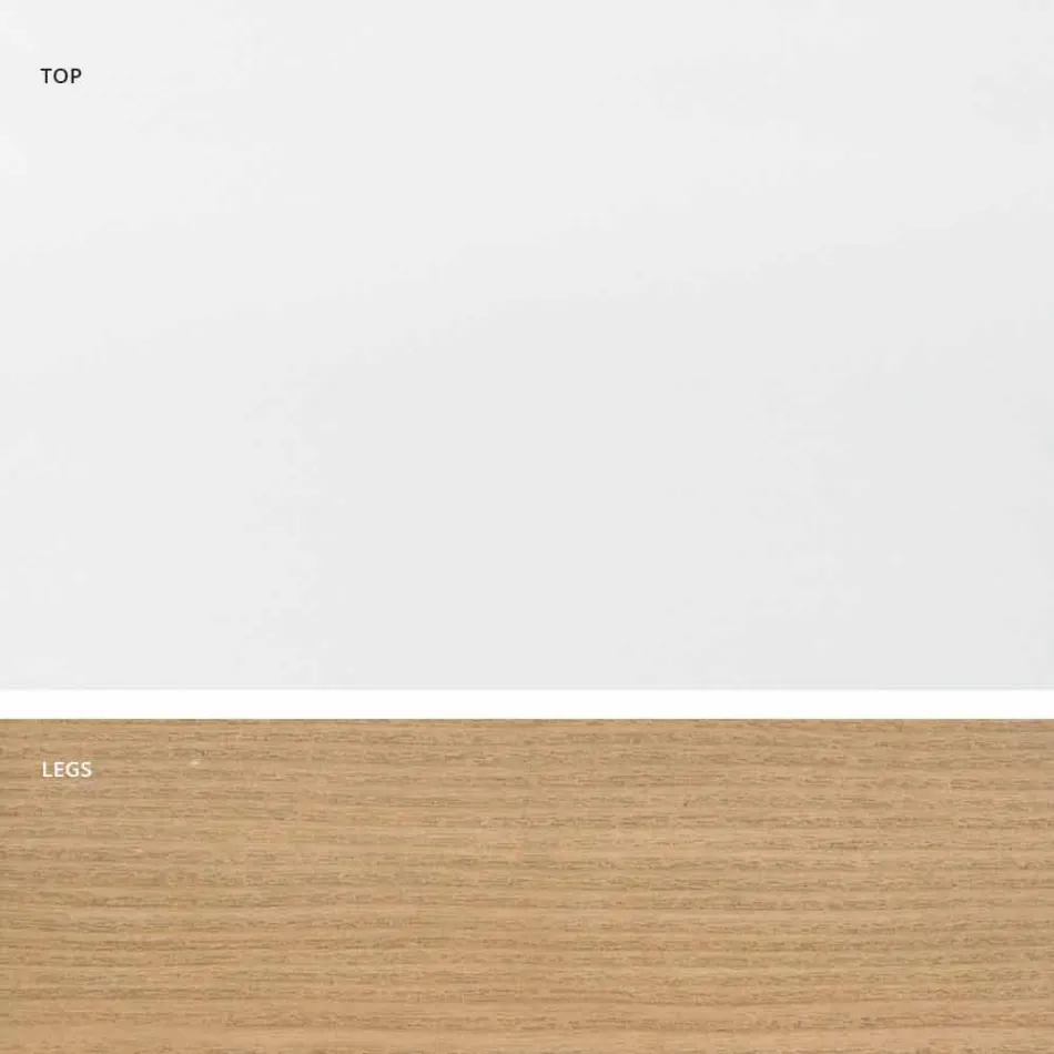 Ausziehbarer Tisch aus Glas und Massivholz made in Italy, Dimitri Viadurini