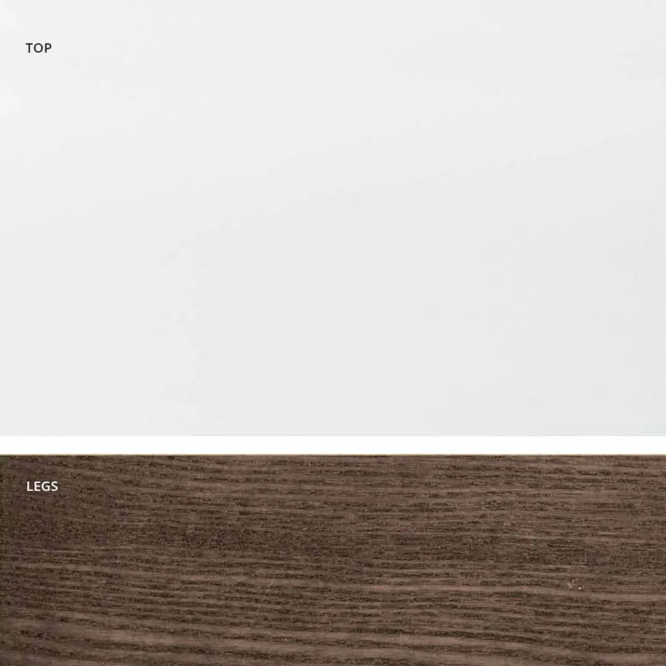 Ausziehbarer Tisch aus Glas und Massivholz made in Italy, Dimitri Viadurini