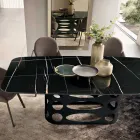 Fester Tisch 210x110 cm mit Keramikplatte in Marmoroptik - Tano Viadurini